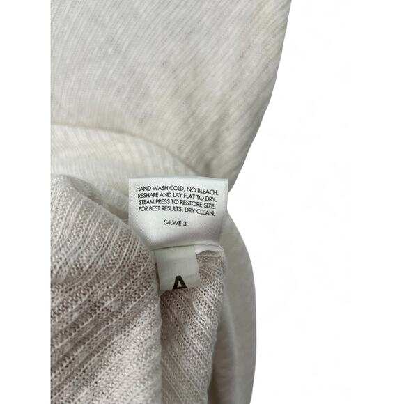 EILEEN FISHER | L | Organic Linen Gauze Bateau Neck Poncho Knit Sweater Pullover - Picture 9 of 9
